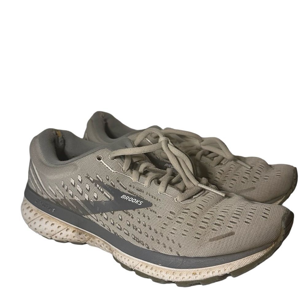 Brooks Ghost 13 Womens 8.5 Gray Running Shoes Lace Up Low Top